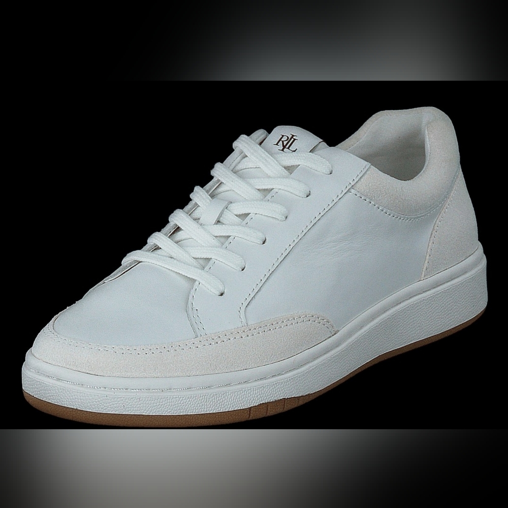 LAUREN RALPH HAILEY LEATHER & SUEDE SNEAKERS 8 - Picture 4 of 8